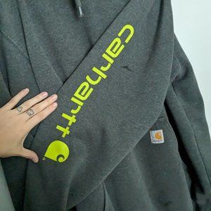 Large gray Carhartt pullover hoodie